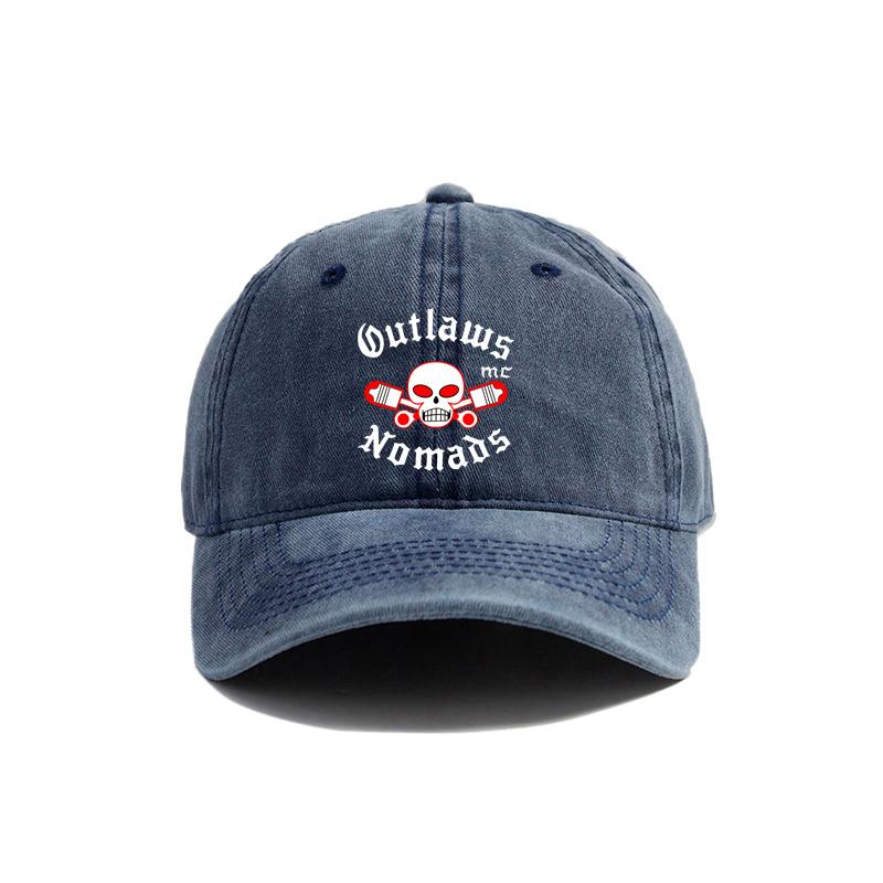 Outlaws Mc Club Baseball Cap Summer Distressed Dad Hats Unisex Outdoor Adjustable Cotton MC Outlaws Hat Caps