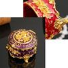 Retro Metal Enamel Jewelry Holder Elegant Desktop Decorative Box With Spacious Interior For Gemstones Storage