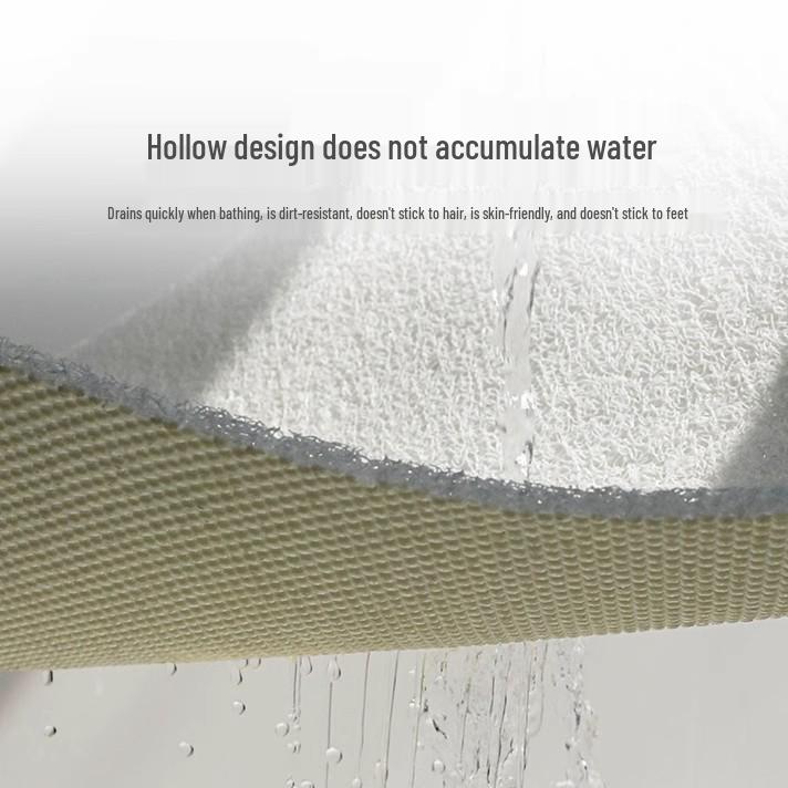 Washable Anti-Slip Bathroom Mat - Dirt-Resistant, Easy-Clean, Hollow Design Foot Pad
