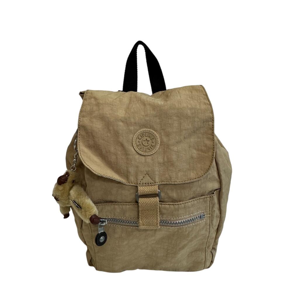Kipling Kipling Mini Backpack with Charm, Lightweight, Casual, Gorilla Design Nylon Backpack Â· Daypack beige Nylon Used