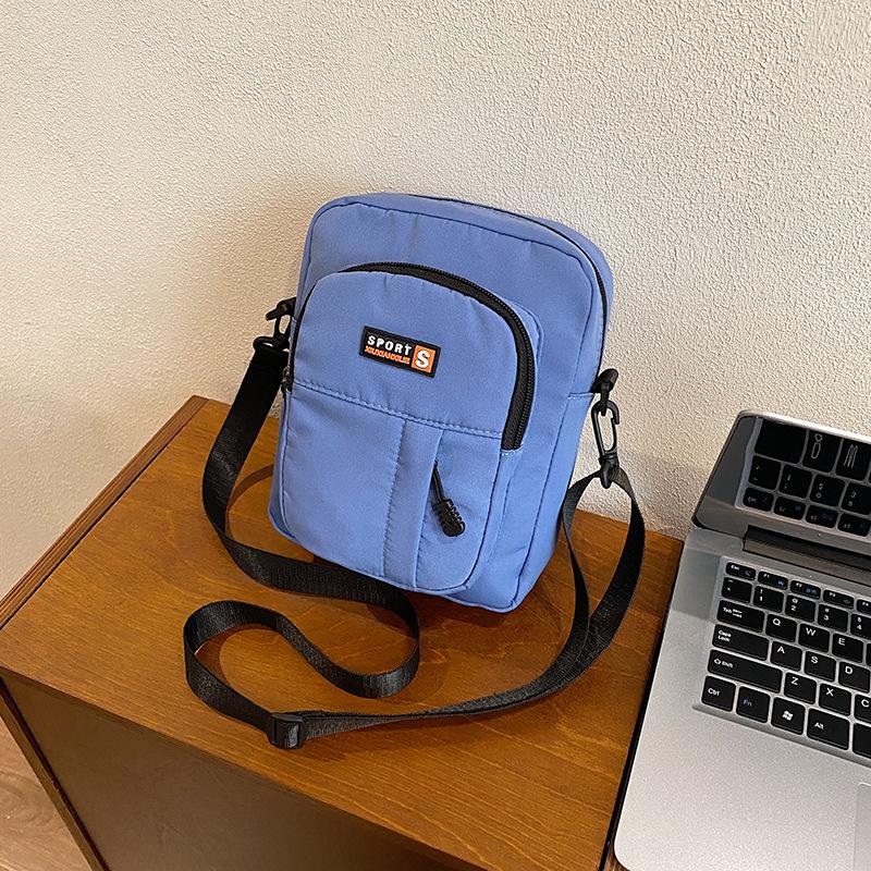 

Летняя новая мода простой нишевый рюкзак-мессенджер универсальный тренд для путешествий пара плечевая сумка One Size синий