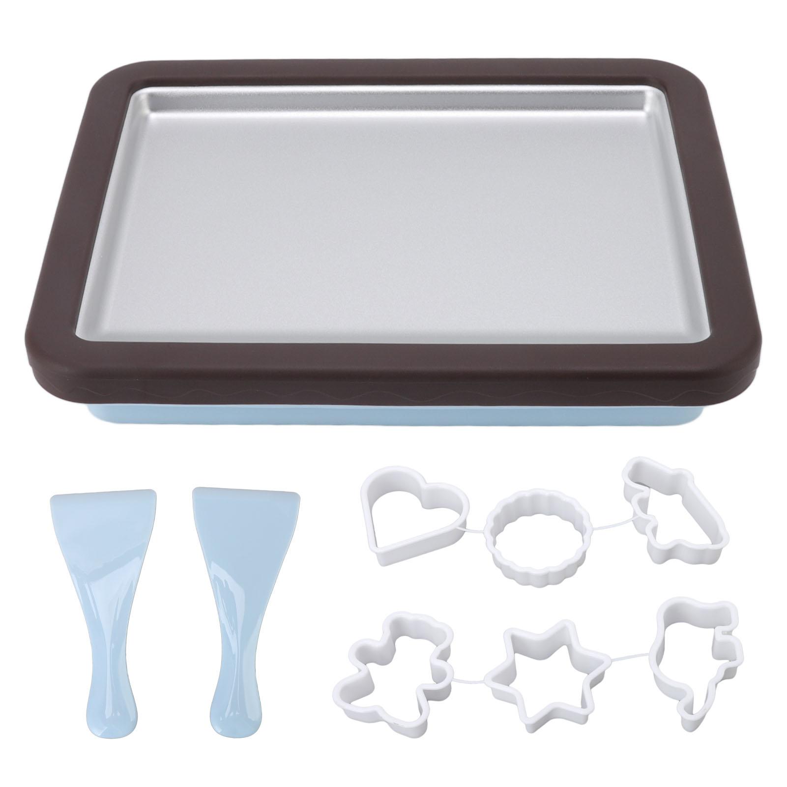 

Роликовая пластина для мороженого Быстрое производство Защита от ржавчины Маленькая холодная пластина для мороженого для дома, магазина йогуртов L коричневый