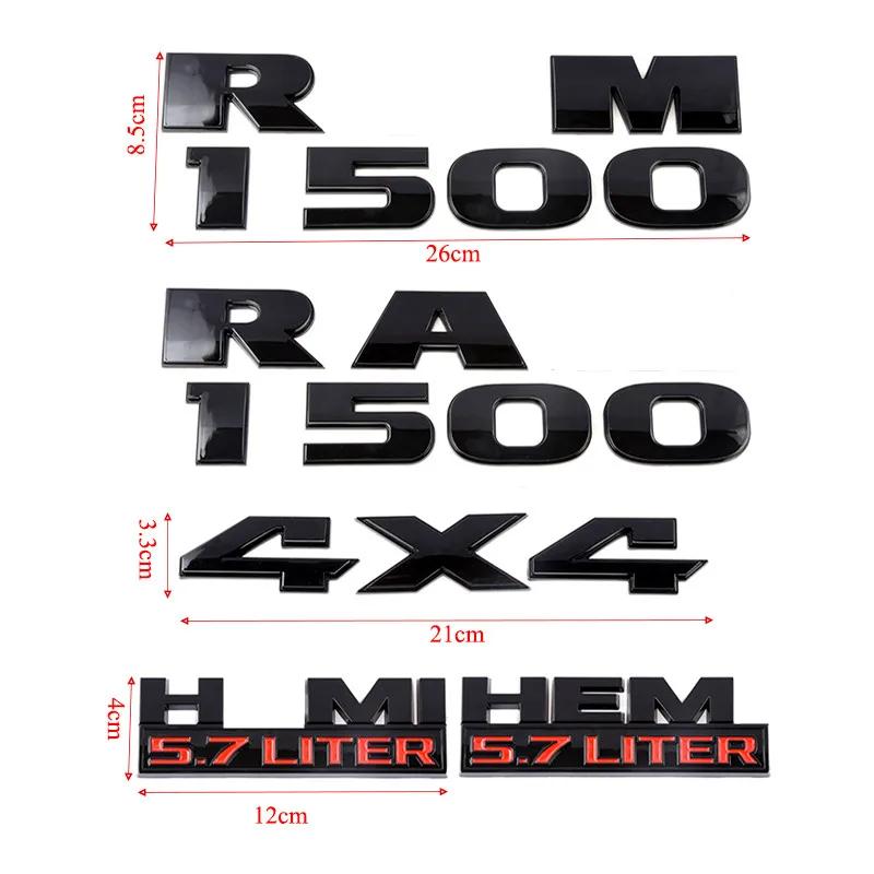 Adesivi per Auto con Emblema in ABS per Ram 1500 2500 5.7 Litri Hemi 4X4 Targhetta Nome Charger Viper Magnum Caliber Journey Accessori Styling