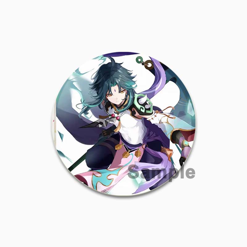 32/44/58mm Spielfigur Brosche Tasche Kleidung Dekor Sammlung Xiao Kragen Abzeichen Cartoon Anstecknadeln Schmuck Geschenke