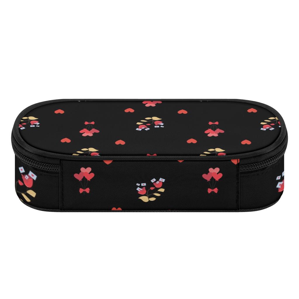 Pencil Pouch Large Capacity 300D Polyester Secure Zipper with Main Compartment Mesh Pocket and Pen Slots for Classroom Use