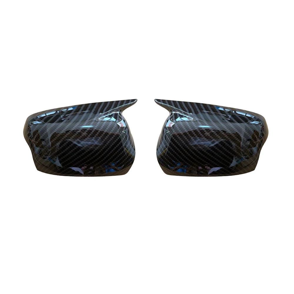 Car Decoration Door Mirror Cover For Ford Focus MK2 2005-2008 Carbon Fiber Glossy Black Car Rearview Accessories Styling