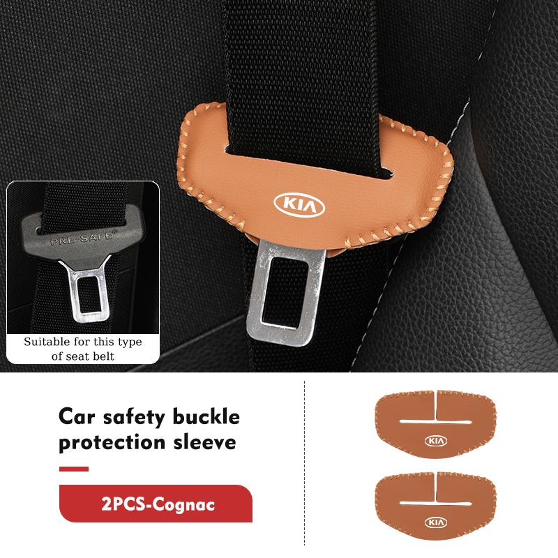 Universal Car Seat Belt Buckle Clip Protector Anti-Scratch Cover For KIA K5 K2 Rio Optima Sportage Venga Sorento Stonic Forte