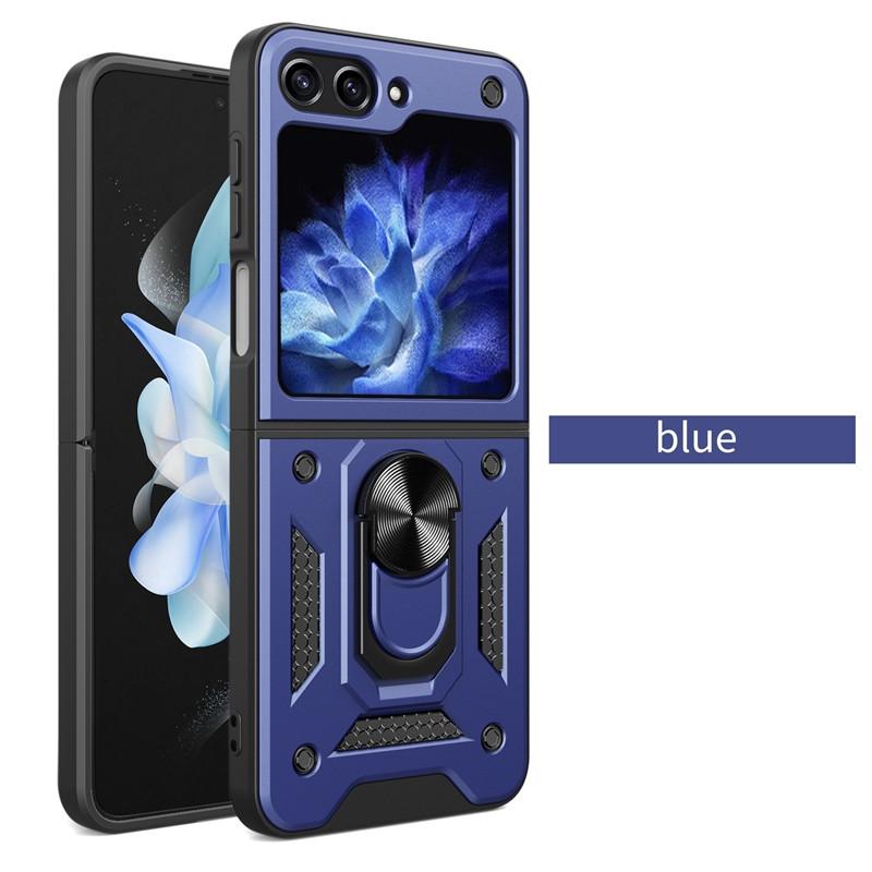 Armor Stoßfeste Hülle für Samsung Galaxy Z Flip 6 5 4 3 5G Hülle mit Ring Magnethalter Business Vollschutzhülle