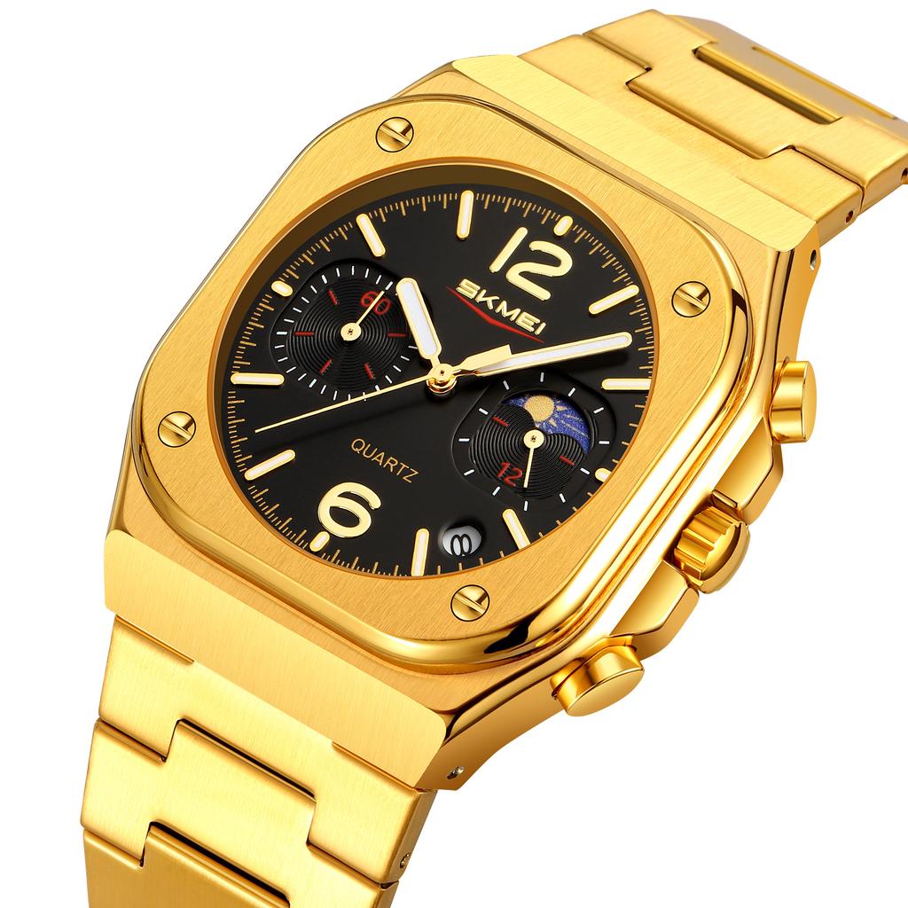 Men Watch Luxury Business Quartz Mens Watches Full Steel Waterproof Chronograph Wristwatch Men Relogio Masculino