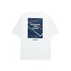 YONEX 253Ts039U White Unisex Coat Line Graphic Short Sleeve T-Shirt