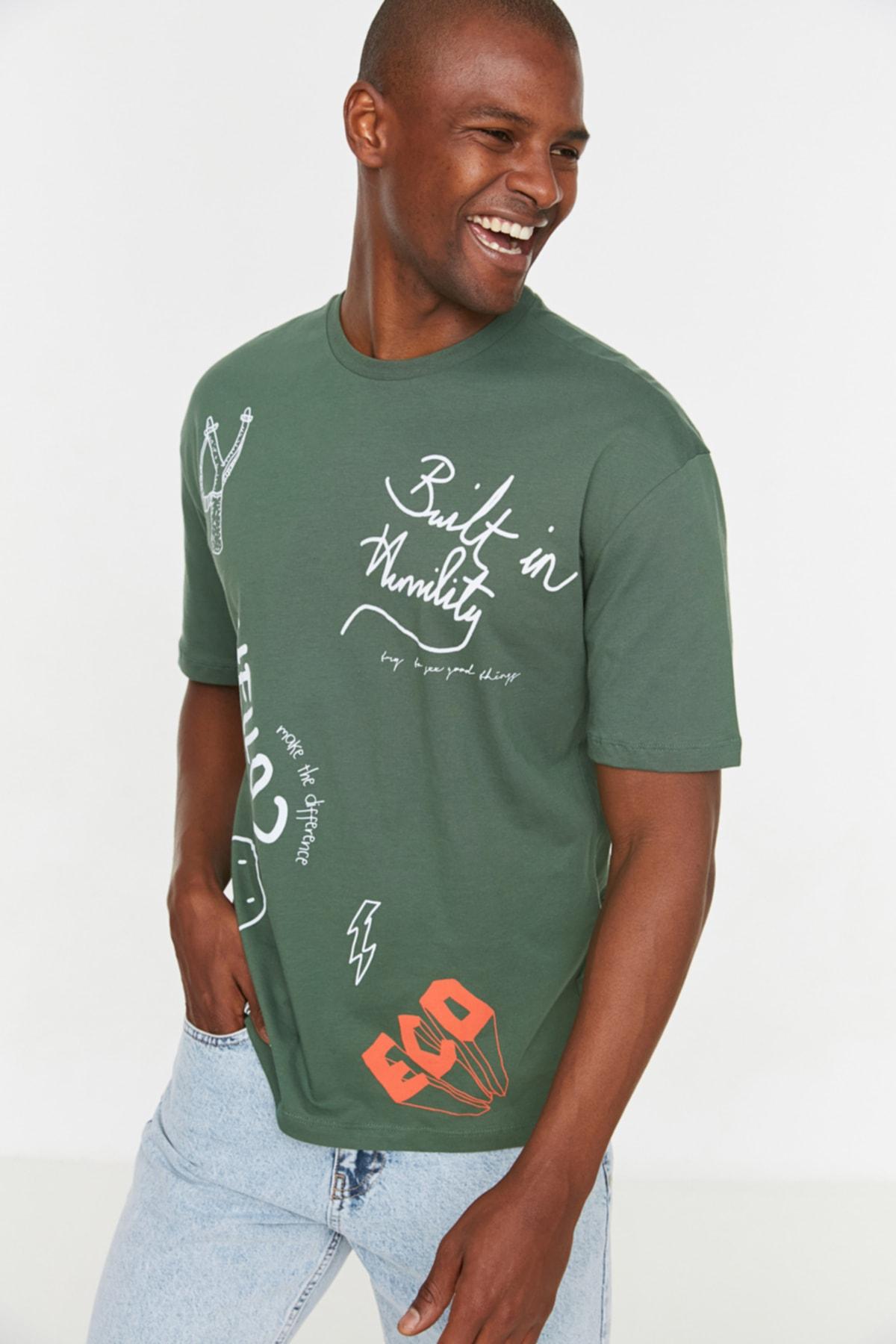 

Зеленая мужская футболка TMNSS21TS1700..