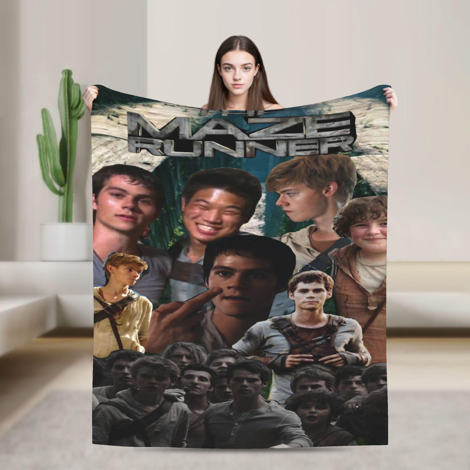 Le Labyrinthe Runner Film de Science-Fiction Américain Couverture Chaude Couverture Peluche Jeté Salon Flanelle Couvre-lit Housse de Canapé-Lit Size: 75*100cm, Weight: 230 GSM black