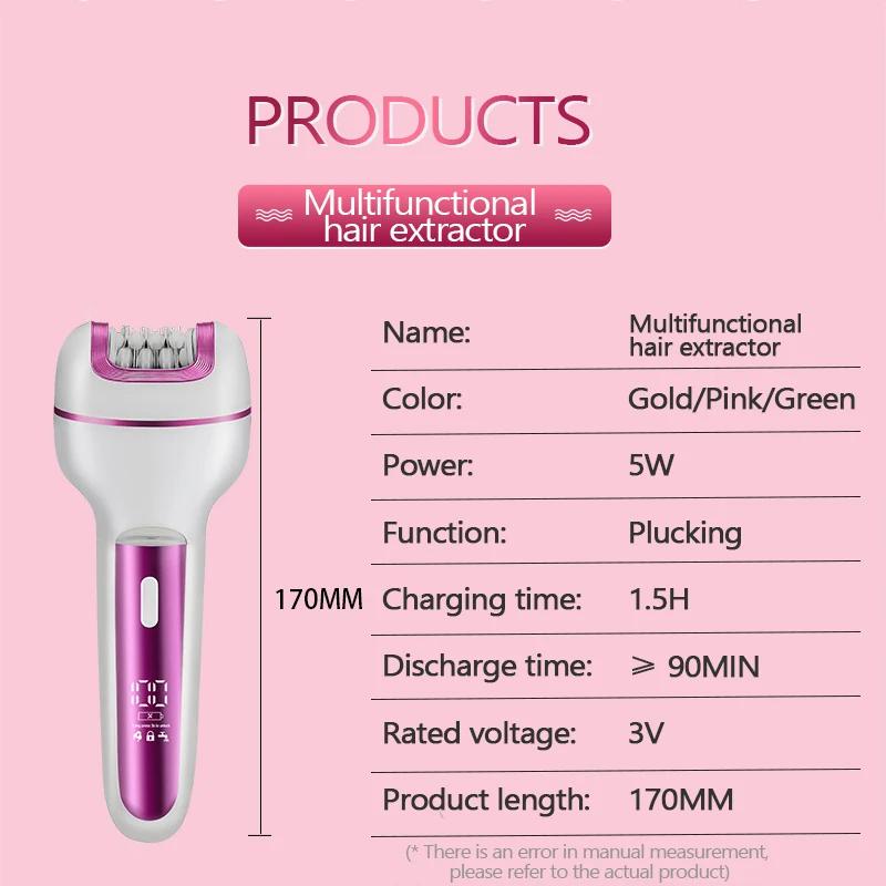3in1 Rechargeable Women Epilator For Face Body Electric Shaver Female Hair Removal Bikini Trimmer Leg Lady Shaver Callus Remover