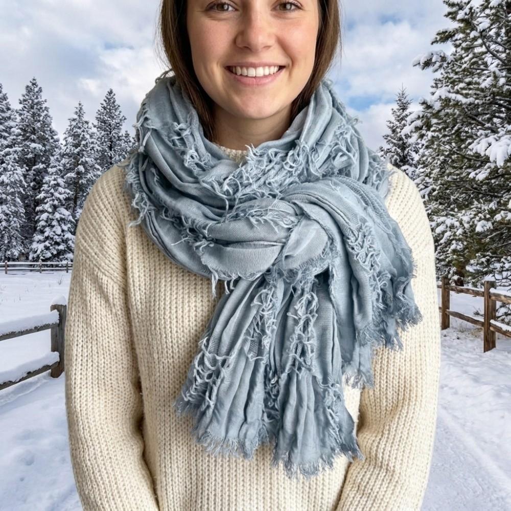 Warm Women Scarf Breathable Neck Warmer Hip Hop Cotton Linen Neckerchie Office