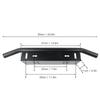 License Plate Lamp Bar Aluminium Alloy Black 60x12x9cm Driving Working Light Base Support for Off Road Vehicle