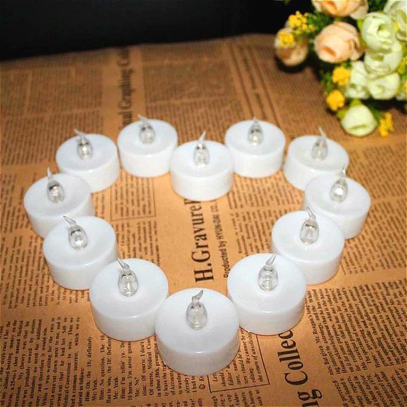 3 Pcs/set LED Flickering Tea Light Fun Party Wedding Long Lasting Candles Flameless Tea Light