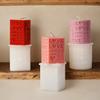 1pc Love Pillar Candle Mold | Embossed LOVE Letters Cylinder & Cube Mold, Silicone Material, Irregular Shape, Ideal for Wedding, Handmade Soap