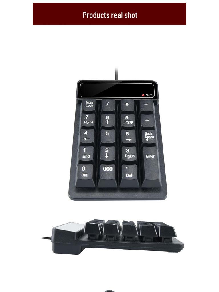 Waterproof Wired USB Keyboard with Suspended Mechanical-Feel Keys for Laptop & Cash Register