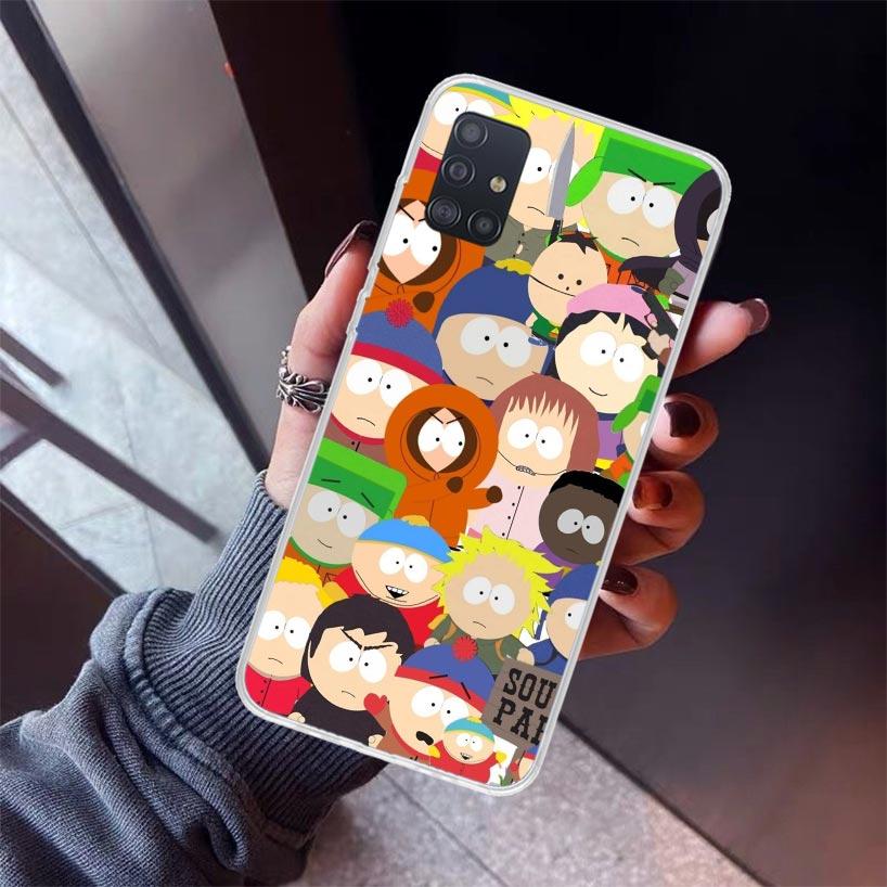Cartoon S-South P-Parkes Phone Case For Samsung Galaxy A52 A51 A50S A32 A22 A12 A02S A72 A71 A31 A70 A30S Note 20 Ultra 10 Plus