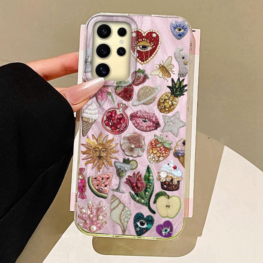 

Ретро Стиль Розовое Лицо Солнце Звезды Женщины Девушки Чехол для Телефона для Samsung Galaxy S25 Edge S24 S23 S22 S21 FE Plus Ultra Силиконовая Накладка Samsung Galaxy S23 Ultra белый