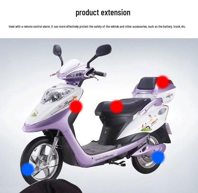 Remote-Controlled Anti-Theft Glass Door Bicycle Helmet Lock with Steel Cable