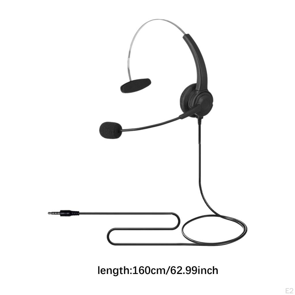 Sladdanslutet Telefonheadset Business Hörlur Mono Telefon Datorheadset för