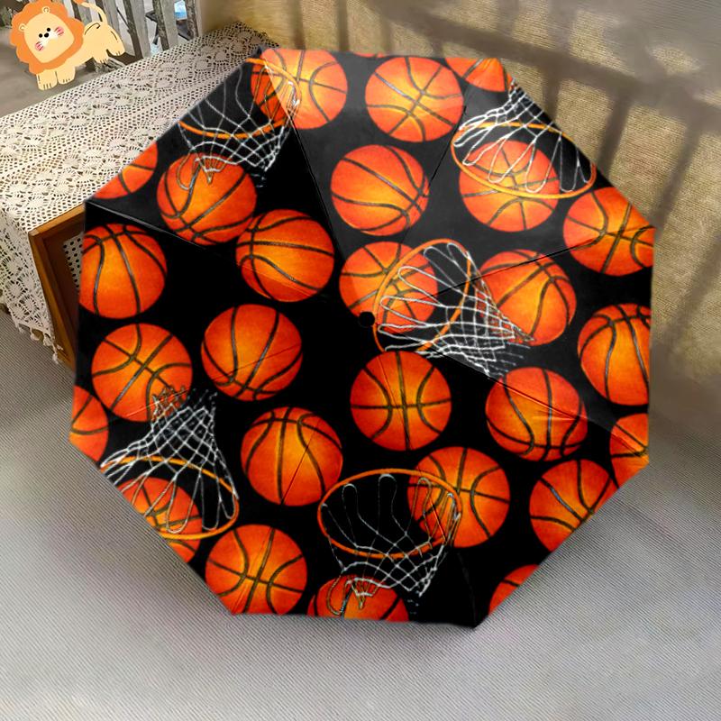 1PC basketball sport Umbrella Portable Folding Umbrella Iron Frame Hole Bone Structure Outdoor Home Umbrella A7