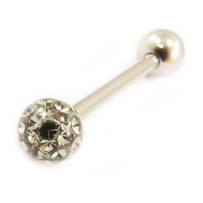 [L4510] - Gray 'Crystal' Steel Barbell