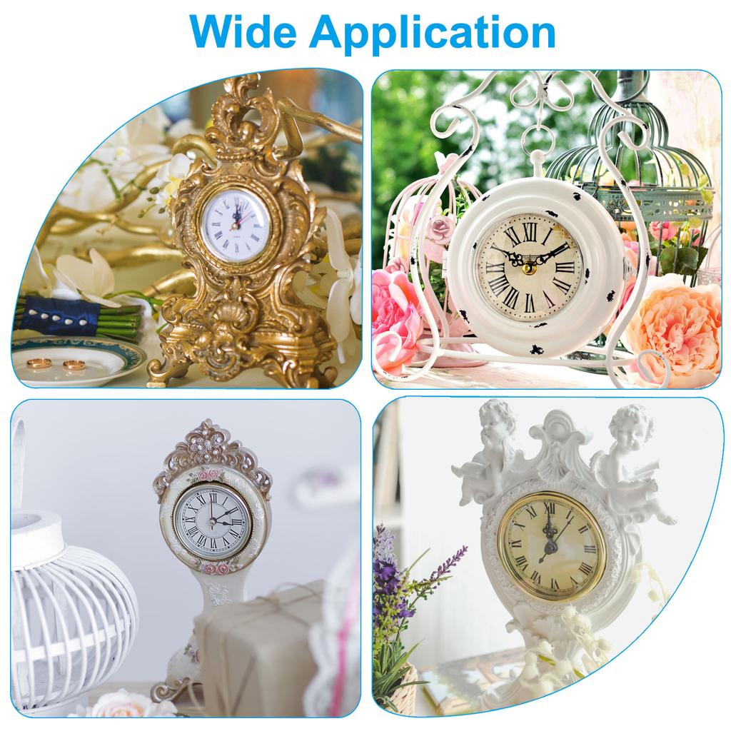 Uxcell Quartz Clock Insert Round Quartz Movement Miniature Clock Fit 78mm/61mmDiameter Hole for Replacement Home 1/2 Pcs