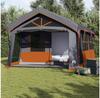VidaXL 10-person Grey-orange Camping Tent with Windows