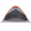 Vidaxl Tenda da Campeggio, 4 Persone, Grigio-Arancione, Impermeabile