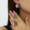 New Fashion Sweet Design Spring/Summer Oil Dripping Enamel Flower Light Luxury High End Earrings Party Gifts for Women Jewelry