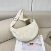 Yogodlns Women Crossbody Plush Bag Autumn Winter Hairy Hobo Bag Casual Versatile Shoulder Bag Fashion Lightweight Underarm Bag
