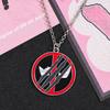European and American Deadpool Wolverine Dripping Oil Pendant Necklace Jewelry Gift