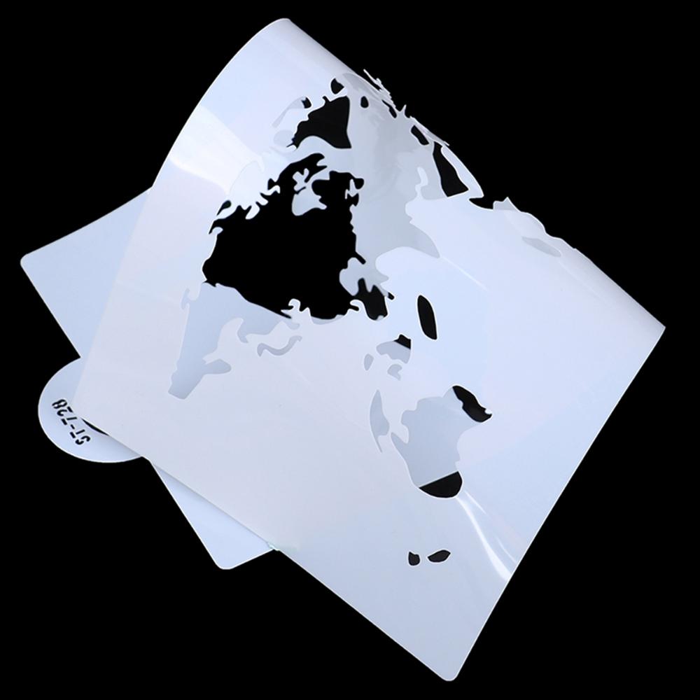 Border Baking Template Art Plastic DIY Fondant Molds Cake Decorating Tool Cake Stencil World Map