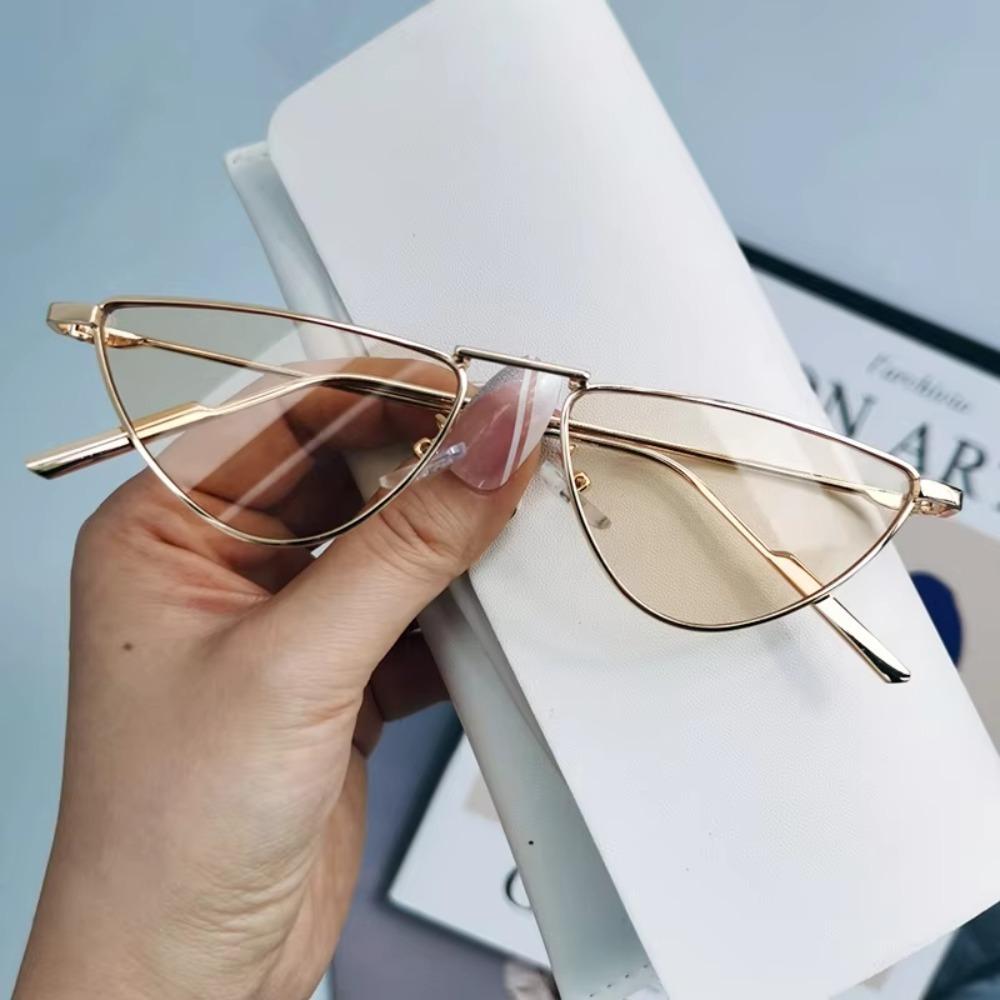 UV400 Triangle Sun Glasses Retro Women HD Sunglasses Vintage Anti-UV Glasses  Daily
