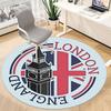 1pc London England Office Round Area Rug, Indoor Mat Suitable ForOffice, Under Office Chairs Bedroom Living Room Home Decor, Room Deco,  N51