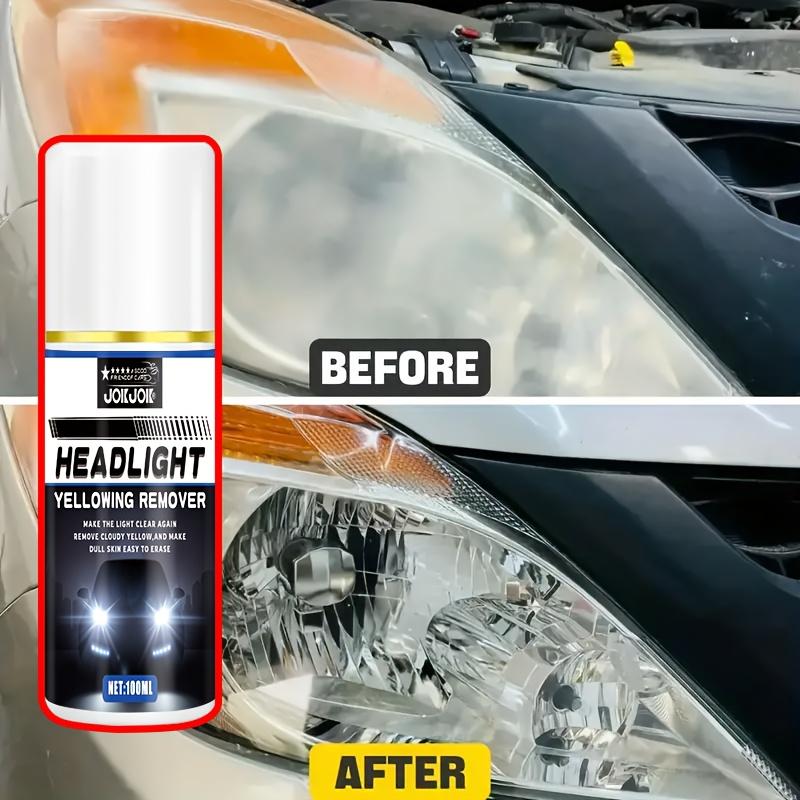 Professional Headlight Restoration Kit, Quick-Acting Gel, Removes Yellowing & Oxidation, Compatible with Halogen LED Xenon Bulbs