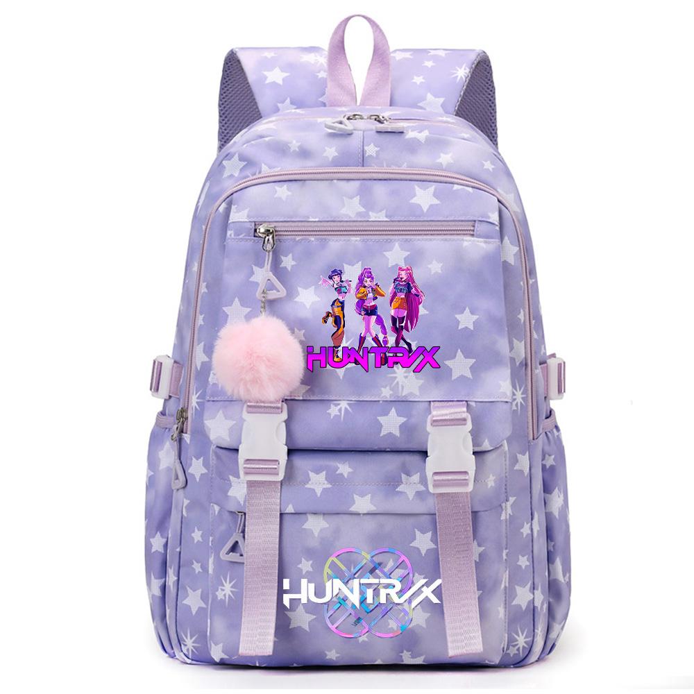 Anime K-Pop Demon Hunters Printed Backpack Large Capacity Bookbag Laptop Unisex Student Boy Girl School Bag Large Capacity Travel Outdoor Bag Gift