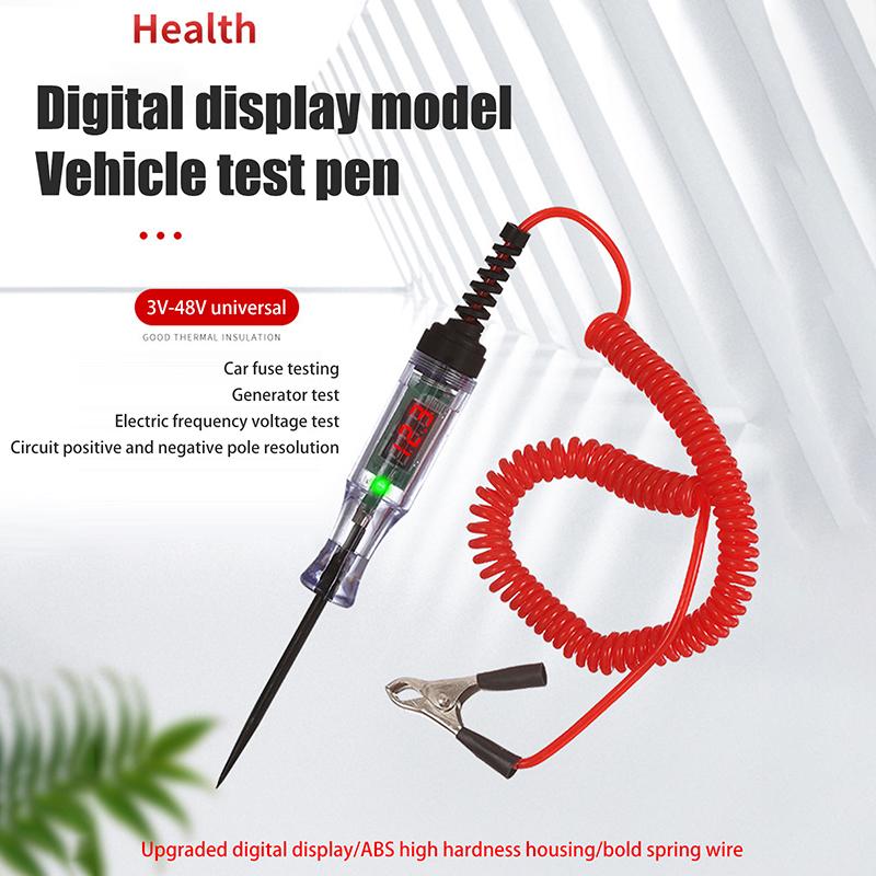 Heavy Duty 5-48V Backlit Digital Led Circuit Tester, Auto Test Light Digital Led Circuit Tester