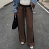 Women's Color-Block High-Waist Elastic Waist Casual Pants with Pockets for Work and Everyday Wear