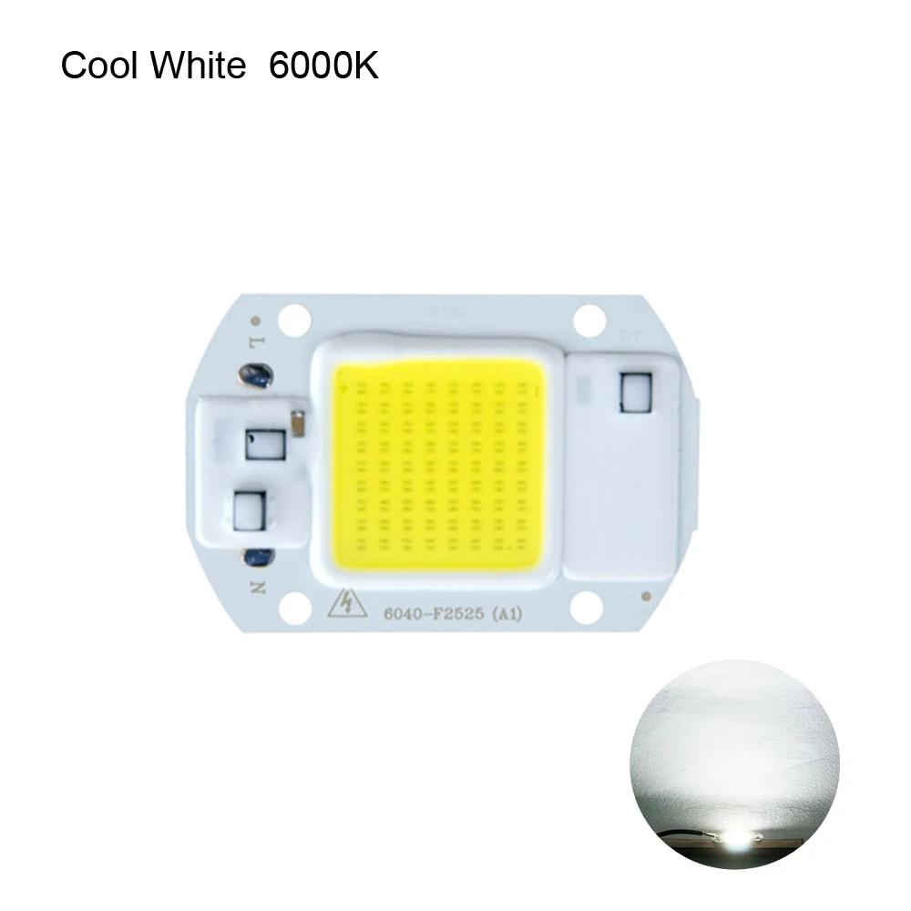 

20 Вт 30 Вт 50 Вт COB светодиодная матрица с линзовым отражателем 110 В 220 В интеллектуальная ИС высокомощная диодная матрица чип-лампа DIY прожектор 20W 220V