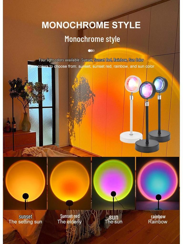 Sunset Lamp Color-Changing Night Light for Photography, Live Streams, Influencers & Atmosphere Projection