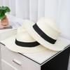 New Old Money Wind Hat Summer Women's Travel Simple Sunshade Flat Top Hat Beach High-end Top Hat Panama Straw Hat