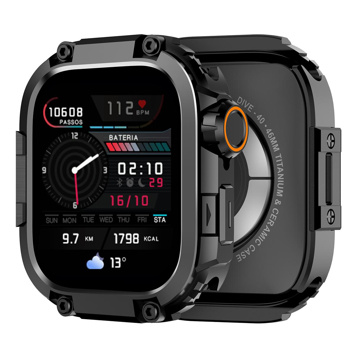 

Роскошный сплавной корпус для часов Apple Watch Series11 10 46мм Металл+ПК Рамка Защитная накладка-чехол для iwatch 11 10 46ММ Аксессуары 46mm(Series 11 10)