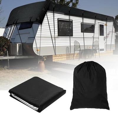LKW-Abdeckung Wasserdicht Ganzjahres-Reiseanhänger Wohnmobil-Abdeckung Reißfest Sonnenschutz 210D Schutz mit Tasche für Camping Strand Regen