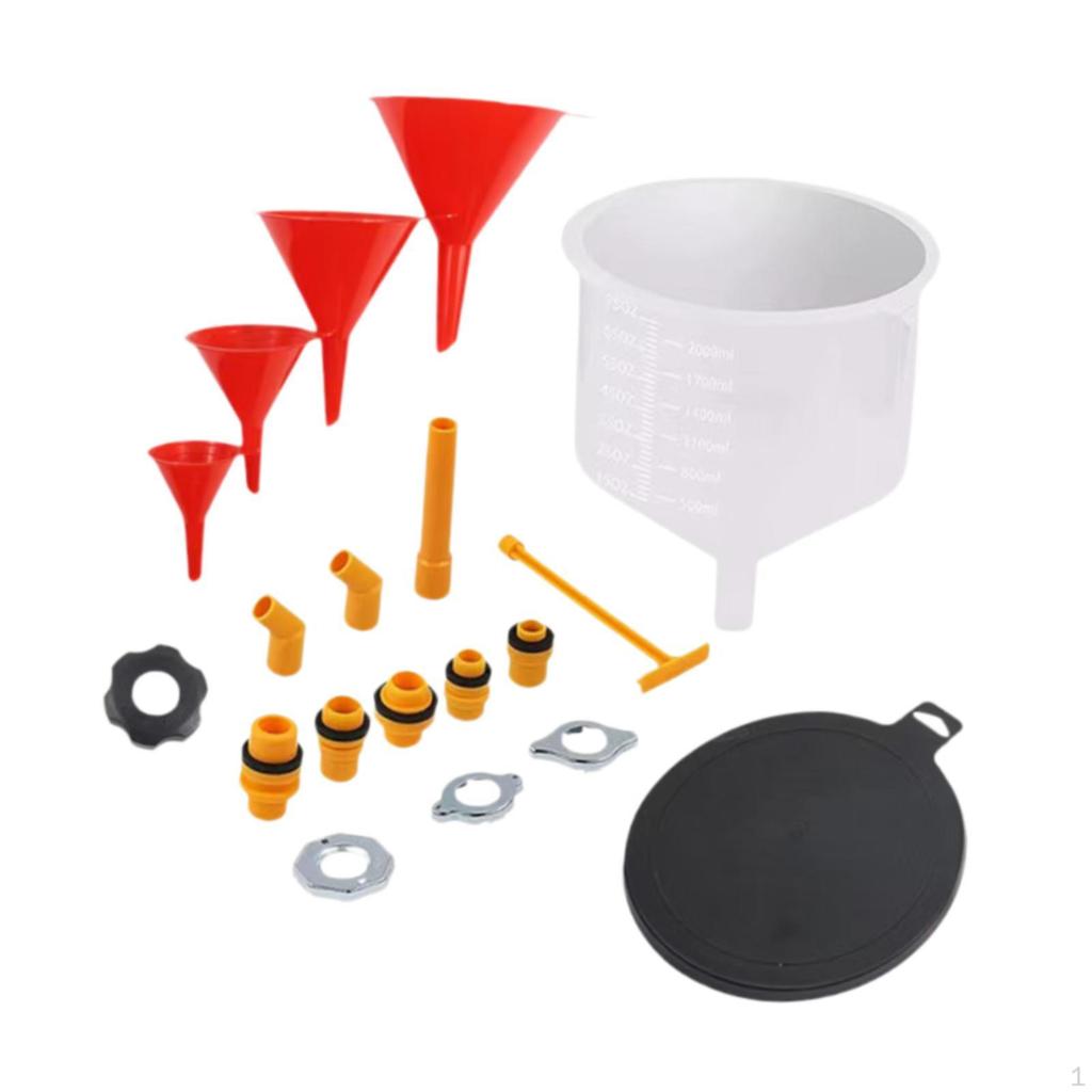 19 Pieces Leakproof Coolant Funnel Set with Adapters Radiator