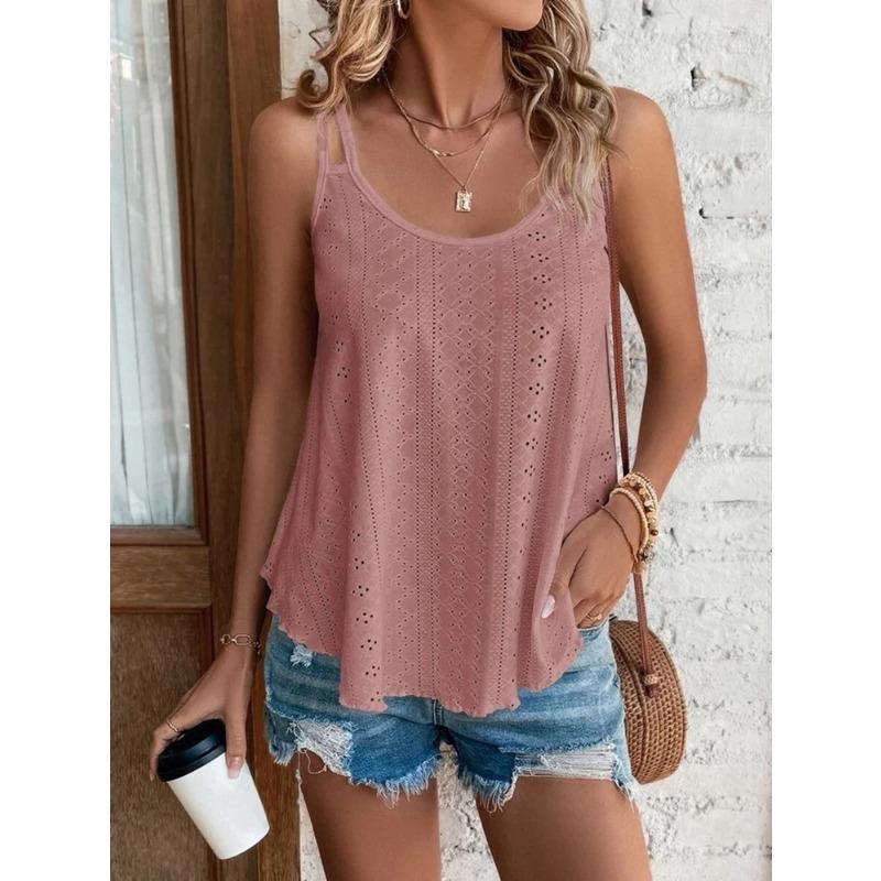 Summer Round Neck Solid Colour Ladies Camisole Vest