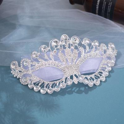 Luxury Rhinestone Rhinestone Face Mask Half Face Cosplay Veil Crystal Face Jewelry Masquerade Mask Masquerade Ball