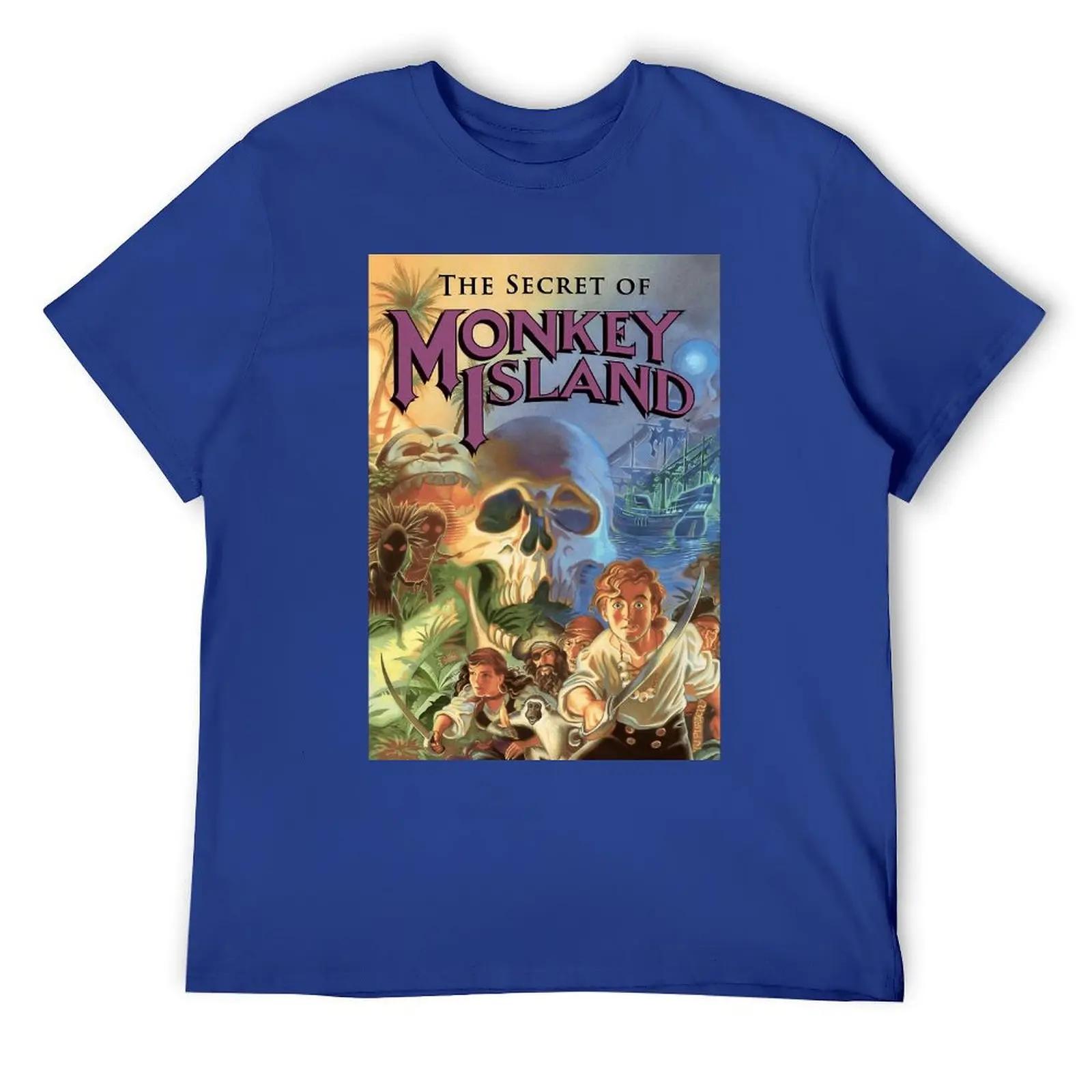 

Футболка THE SECRET OF MONKEY ISLAND Классическая футболка с круглым вырезом Спорт Юмор Графический досуг Размер США XXL розовый